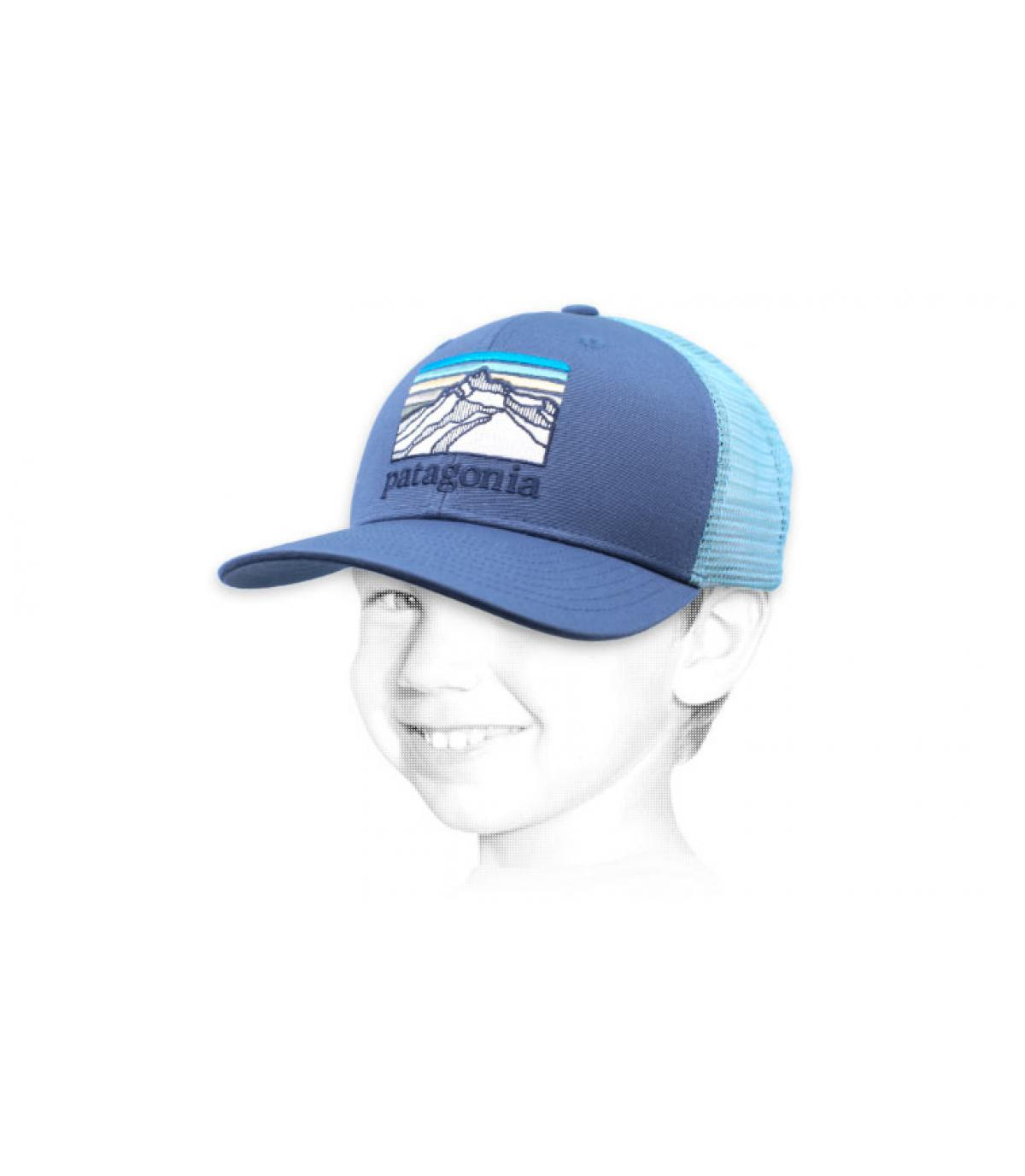 Kinder Trucker Patagonia blau Kids Trucker Line Logo Ridge dolomite  blue